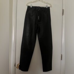 Lamarque Adeline Leather Jeans, size 27